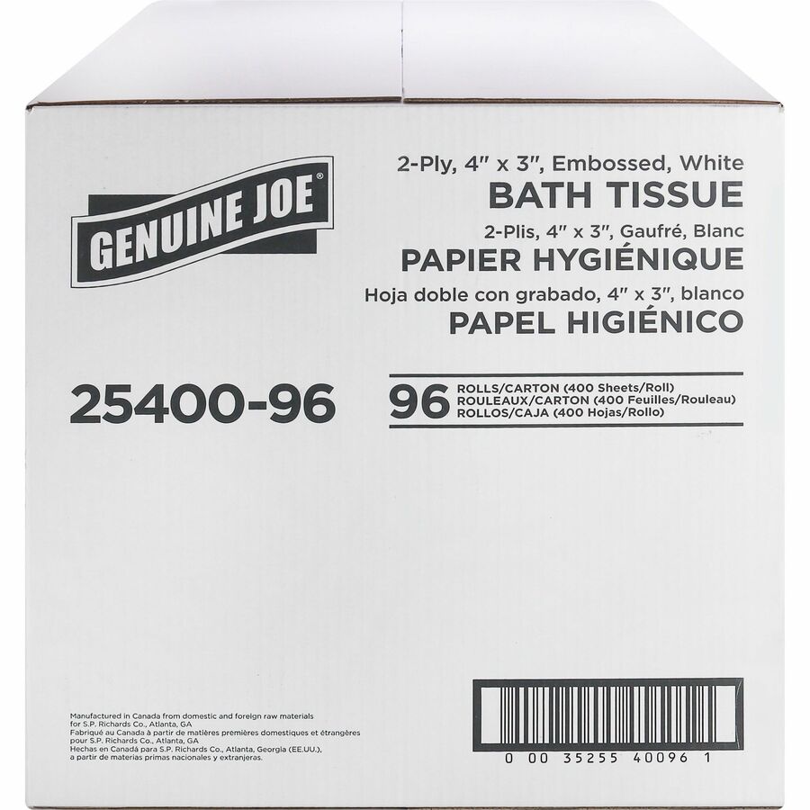 Genuine Joe 2-ply Standard Bath Tissue Rolls - Left