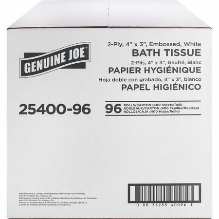 Genuine Joe 2-ply Standard Bath Tissue Rolls - Left