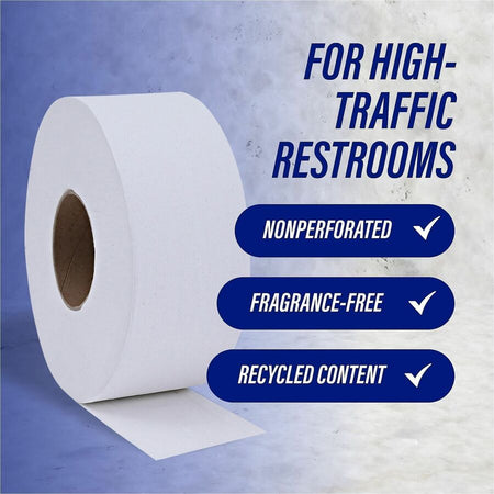 Genuine Joe 2-ply Jumbo Roll Dispenser Bath Tissue - Alternate-Image3