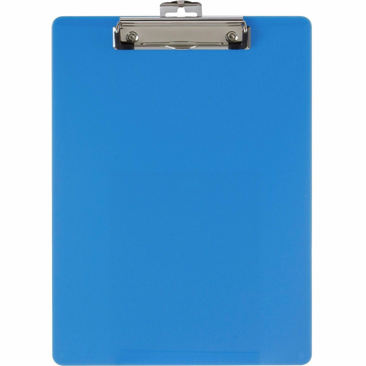 Officemate Low-profile Clip Plastic Clipboard - 8 1/2" x 11" Sheet Size - Acrylic - Blue - 1 Each