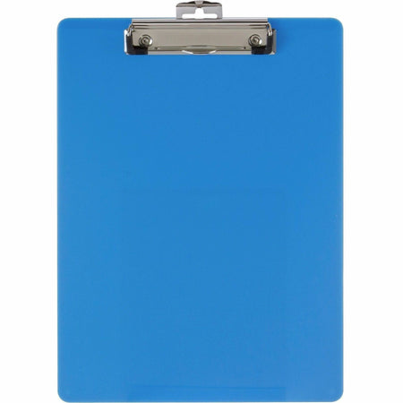 Officemate Low-profile Clip Plastic Clipboard - 8 1/2" x 11" Sheet Size - Acrylic - Blue - 1 Each