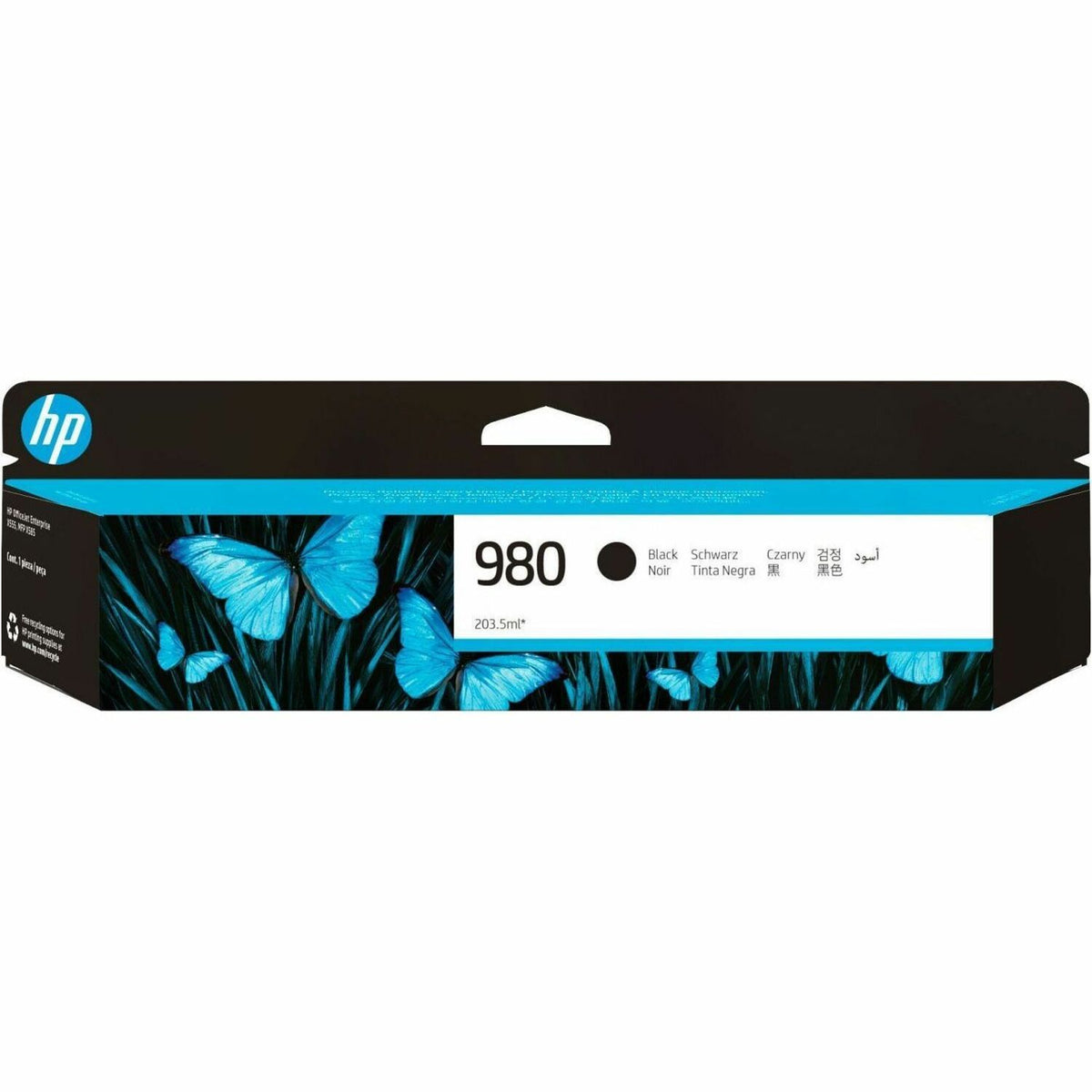 HP 980 (D8J10A) Original Inkjet Ink Cartridge - Single Pack - Black - 1 Each - 1500