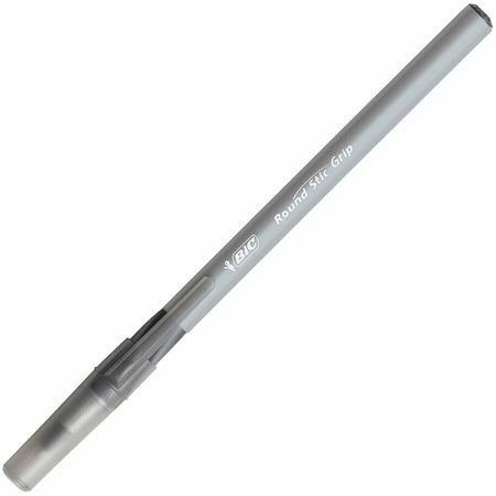 BIC Round Stic Grip Xtra-Comfort Medium Ball Point Pen, Assorted - Left