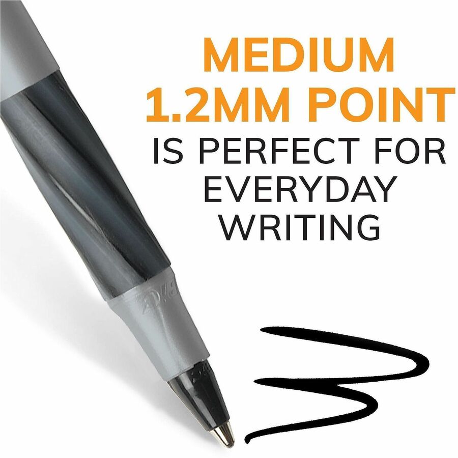 BIC Round Stic Grip Xtra-Comfort Medium Ball Point Pen, Assorted - 1.2 mm Medium Pen Point - Assorted Ink - 36 / Box