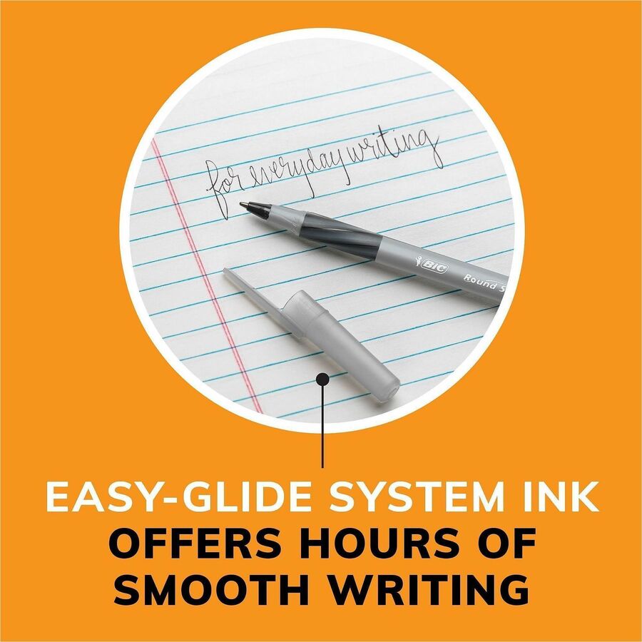 BIC Round Stic Grip Xtra-Comfort Medium Ball Point Pen, Assorted - Alternate-Image1
