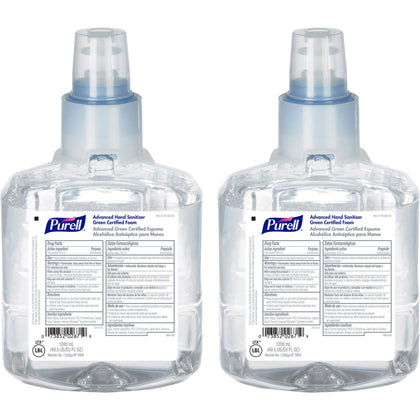 PURELL® Hand Sanitizer Foam Refill - 1.27 Quart - Fragrance & Dye-Free - 2/Carton - Sanitizers