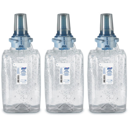 PURELL® Hand Sanitizer Gel Refill - Fragrance-free Scent - 1.27 quart - Push Pump Dispenser - Kill Germs - Skin, Hand - Clear - Dye-free, Fragrance-free, Durable - 3 / Carton