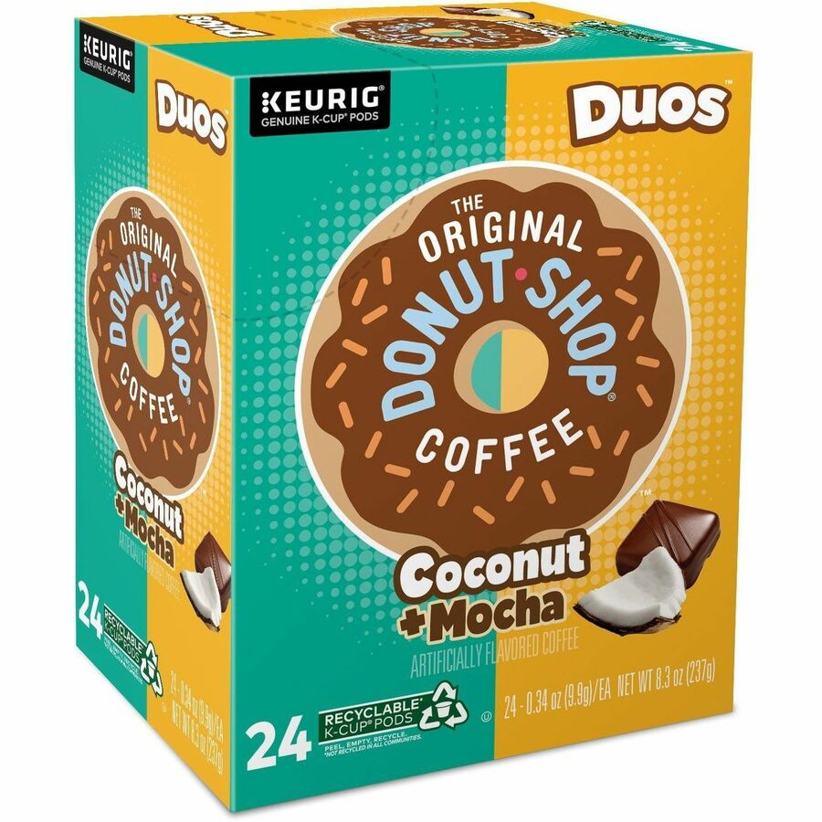 The Original Donut Shop® K-Cup, Pod Coffee - Compatible with Keurig Brewer - Regular - Medium - K-Cup, Pod - Coconut Mocha - Kosher - 24 / Pack