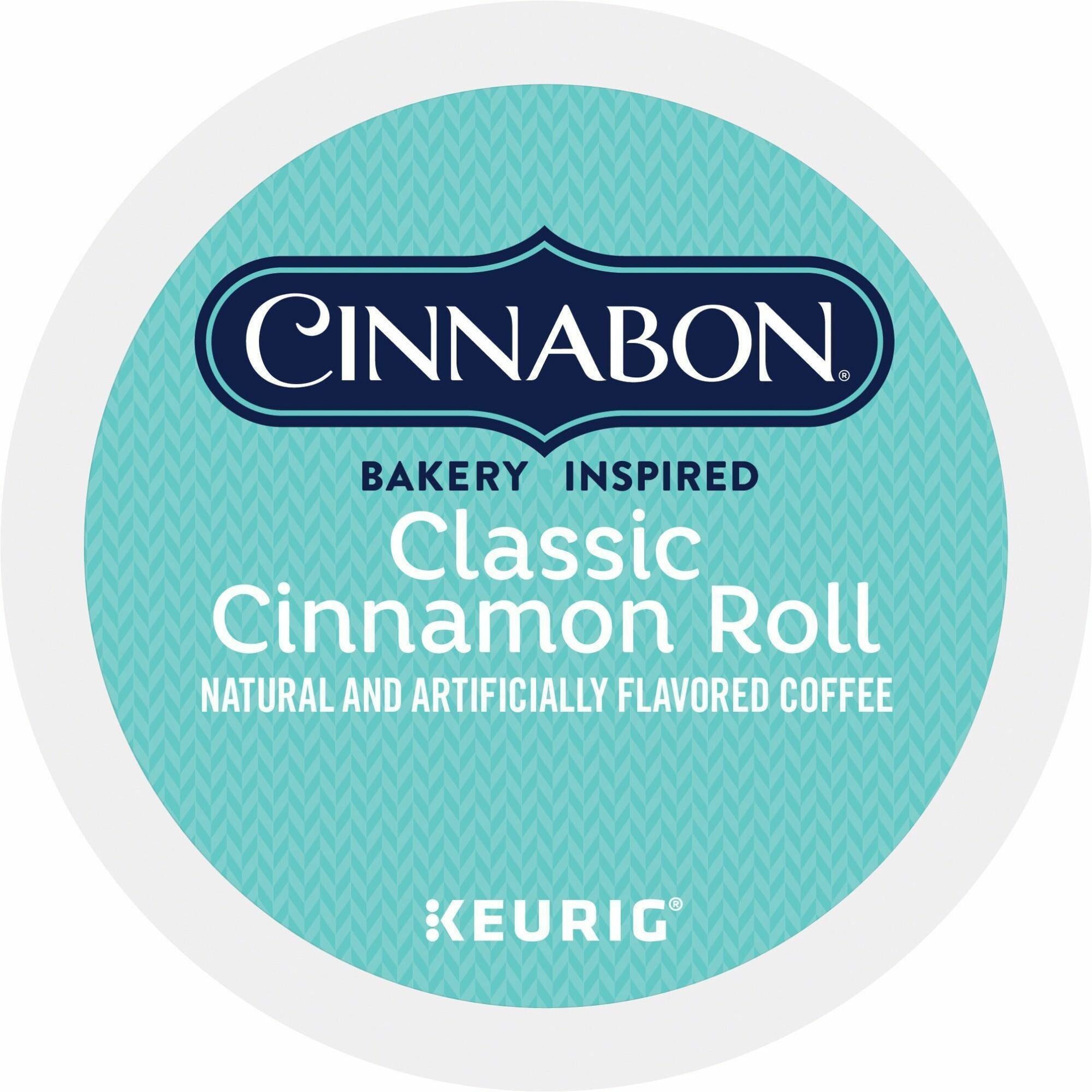Cinnabon® K-Cup, Pod Coffee - Compatible with Keurig Brewer - Regular - Light - K-Cup, Pod - Classic Cinnamon Roll - Kosher - 24 / Pack
