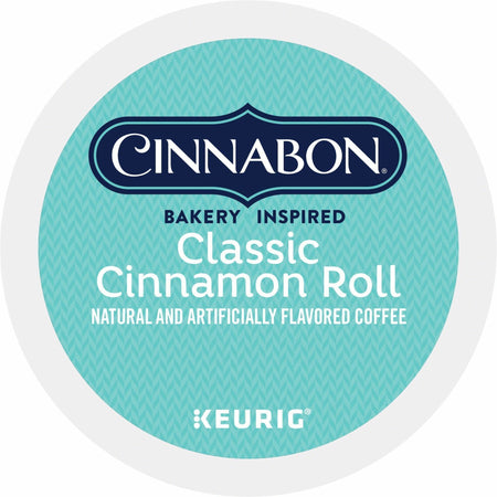 Cinnabon® K-Cup, Pod Coffee - Compatible with Keurig Brewer - Regular - Light - K-Cup, Pod - Classic Cinnamon Roll - Kosher - 24 / Pack