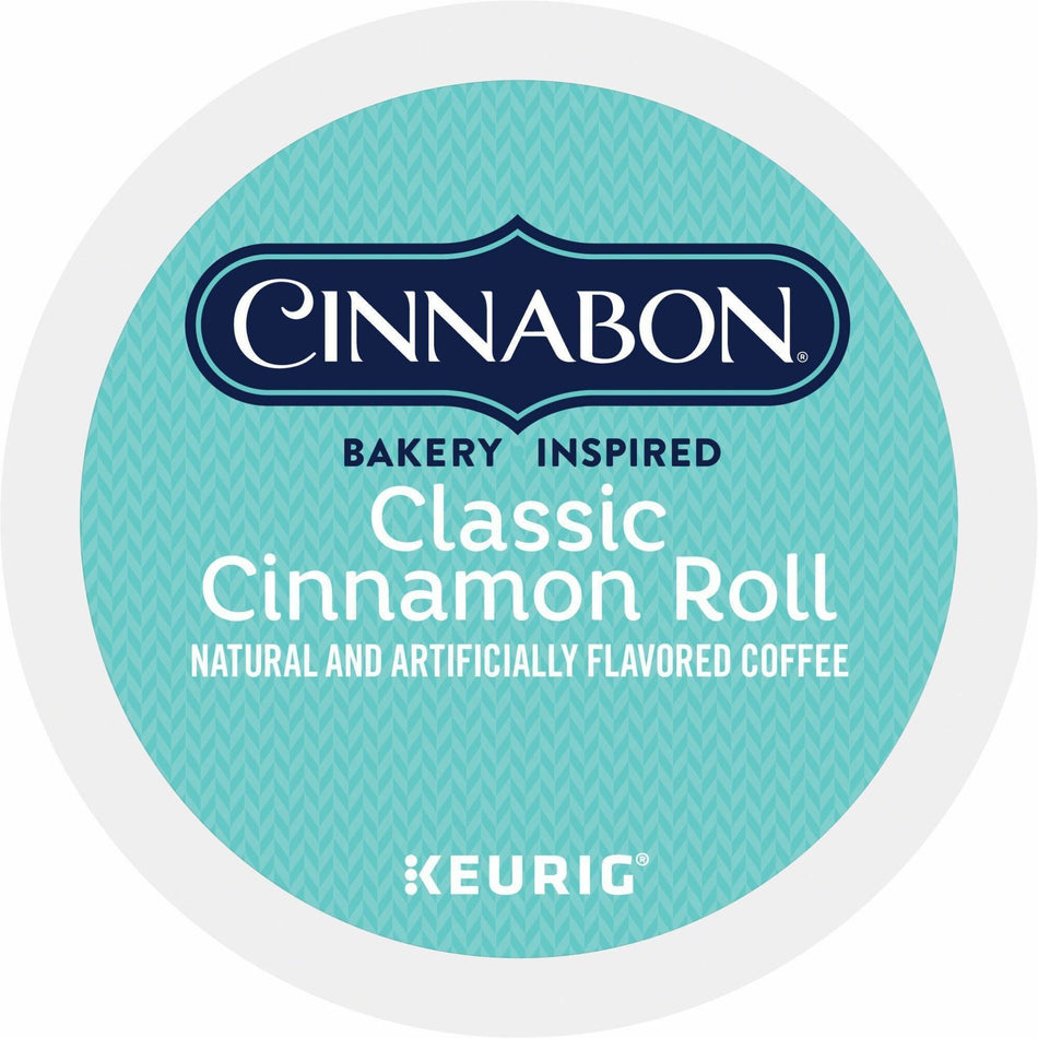 Cinnabon® K-Cup, Pod Coffee - Compatible with Keurig Brewer - Regular - Light - K-Cup, Pod - Classic Cinnamon Roll - Kosher - 24 / Pack
