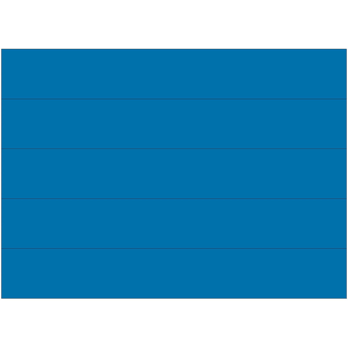 MasterVision 6" Magnetic Dry Erase Strips - 0.88" Length x 6" Width - Blue - For Board, Color Coding - 25 / Pack