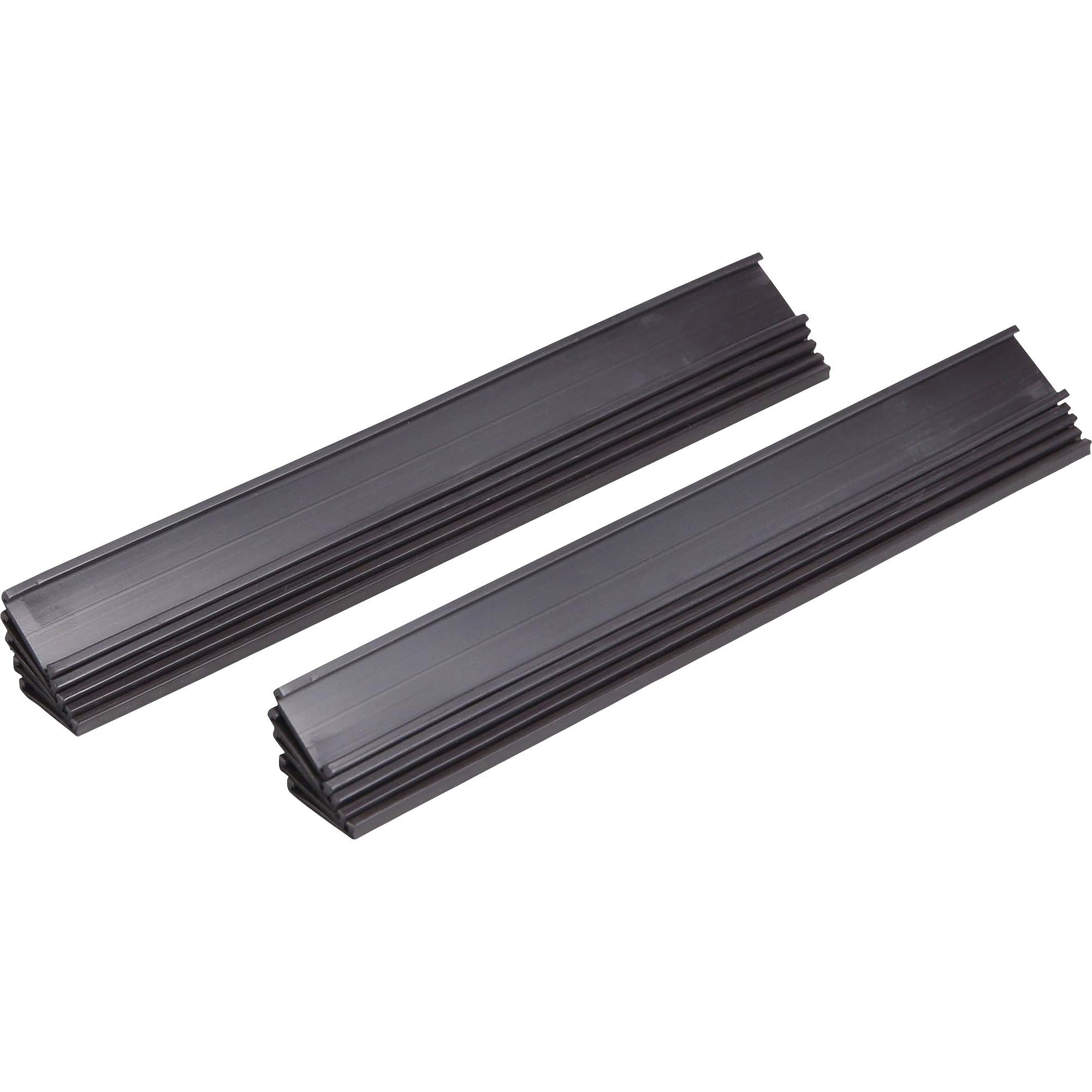 MasterVision Black Magnetic Data Cards - Support 6" x 1" Media - Black - 10 / Pack
