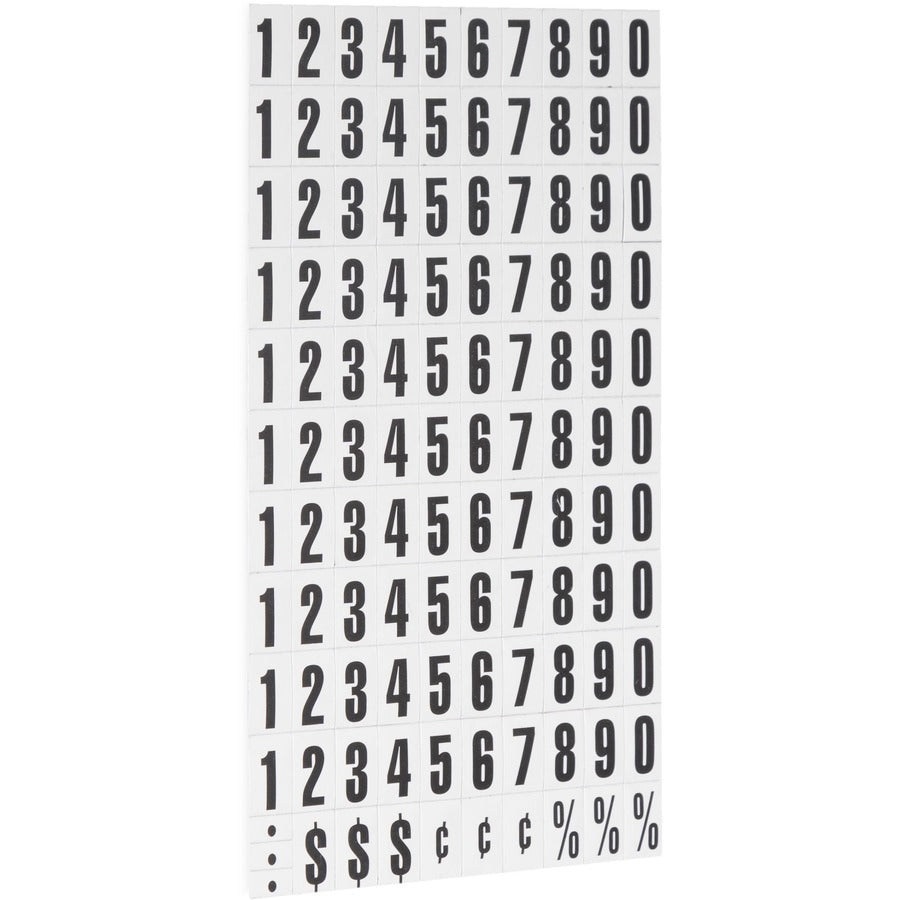 MasterVision Magnetic numbers - Magnetic - 0.75" Height x 0.50" Width - Black - Vinyl - 110 / Pack