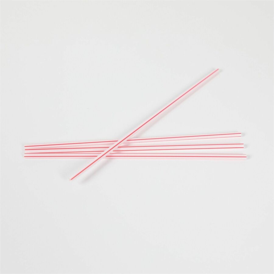 Genuine Joe 5-1/2" Plastic Stir Stick/Straws - 5.5" Length - Plastic - White - 1000/Box - 40 / Carton