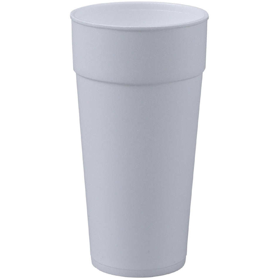 Genuine Joe 24 oz Foam Cups - 24 fl oz - White - Styrofoam - Hot Drink, Cold Drink - 300 / Carton