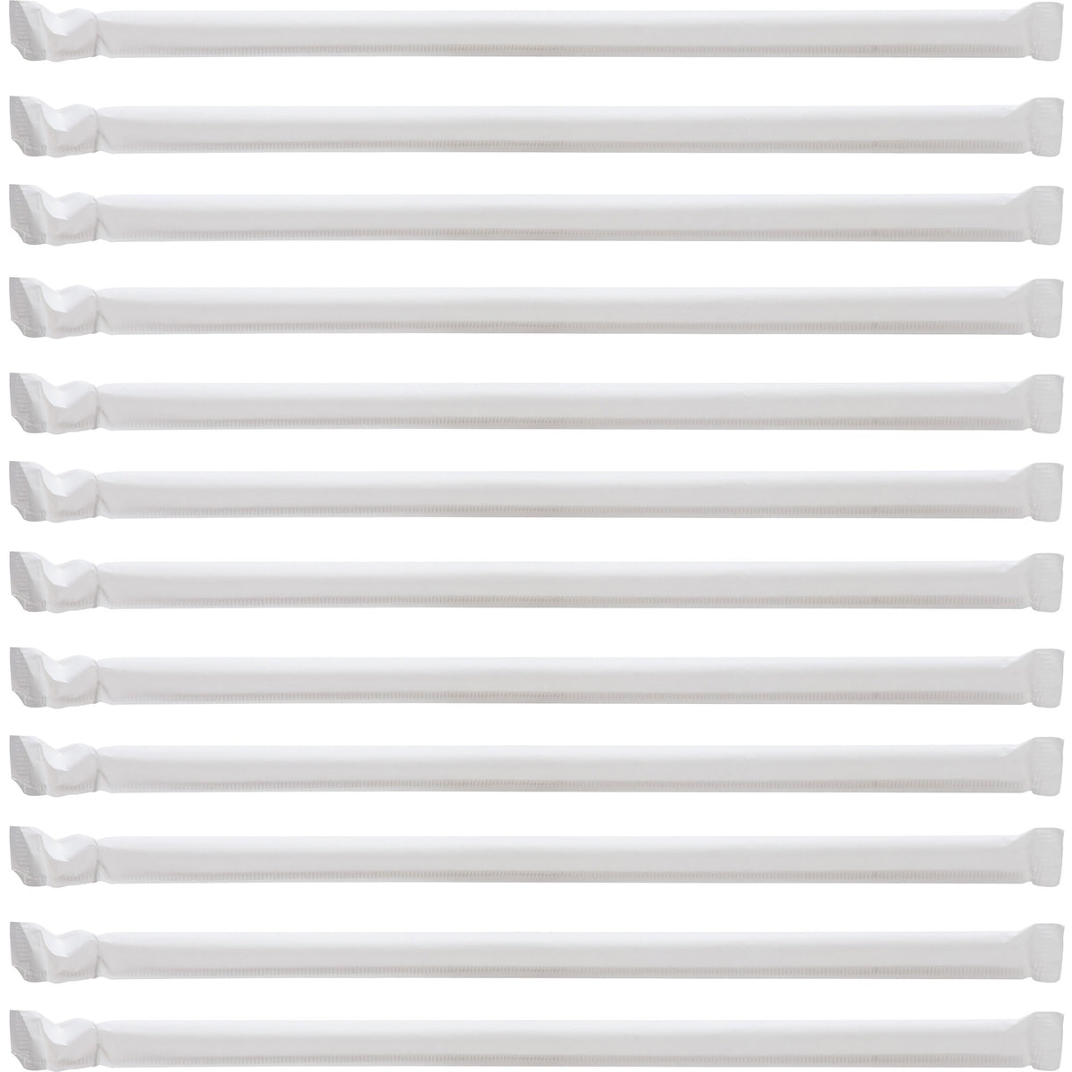 Genuine Joe Jumbo Translucent Straight Straws - 7.8" Length - Clear - 500/Box - 12 / Carton