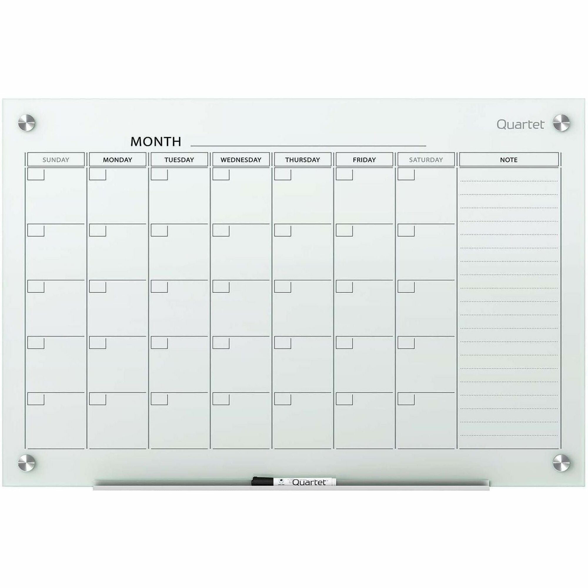 ACCO Glass Magnetic Calendar Board - 2000
