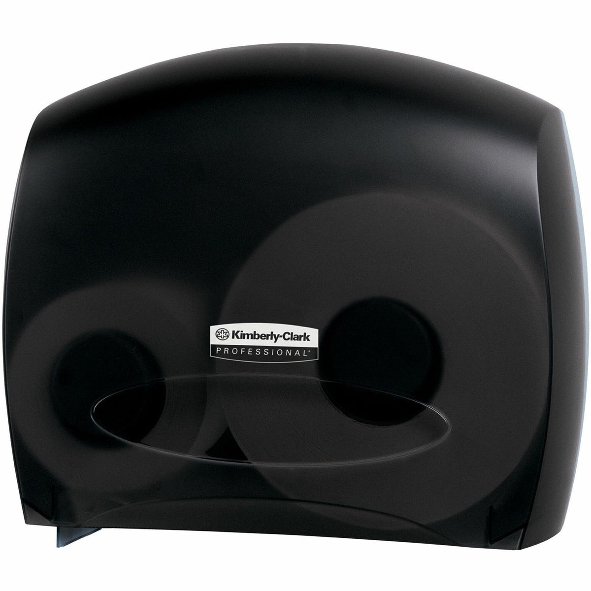 Kimberly-Clark Professional Jumbo Roll Toilet Paper Dispenser - Roll Dispenser - 13.9" Height x 16" Width x 5.8" Depth - Black - Contemporary Style, Translucent - 1 / Carton
