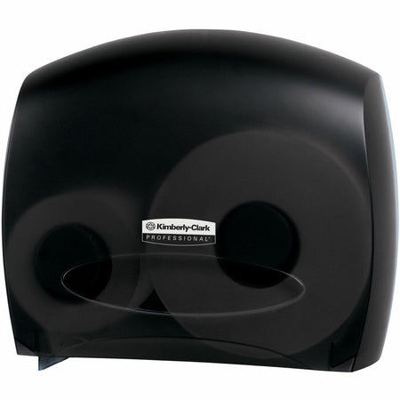 Kimberly-Clark Professional Jumbo Roll Toilet Paper Dispenser - Roll Dispenser - 13.9" Height x 16" Width x 5.8" Depth - Black - Contemporary Style, Translucent - 1 / Carton