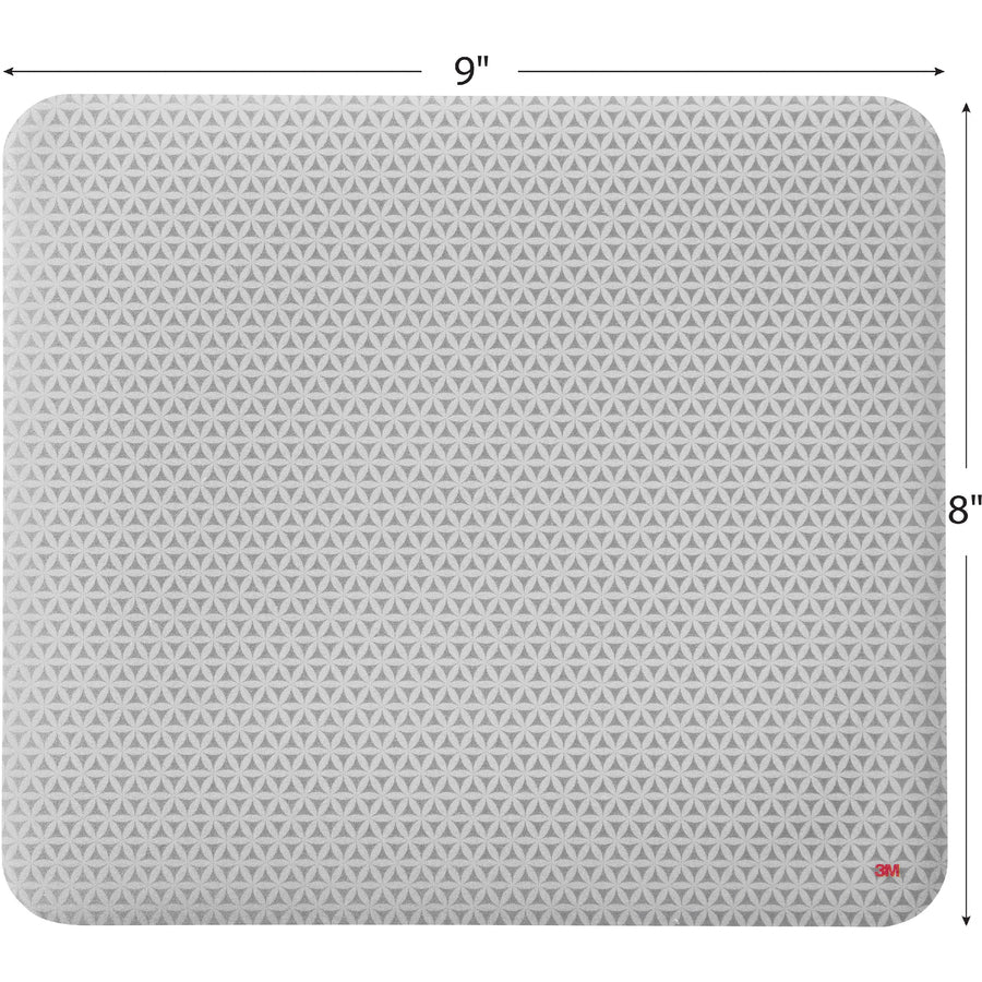 3M Precise Mouse Pad - Gray Bitmap - 0.30" Height x 8" Width - Foam - 1 Each