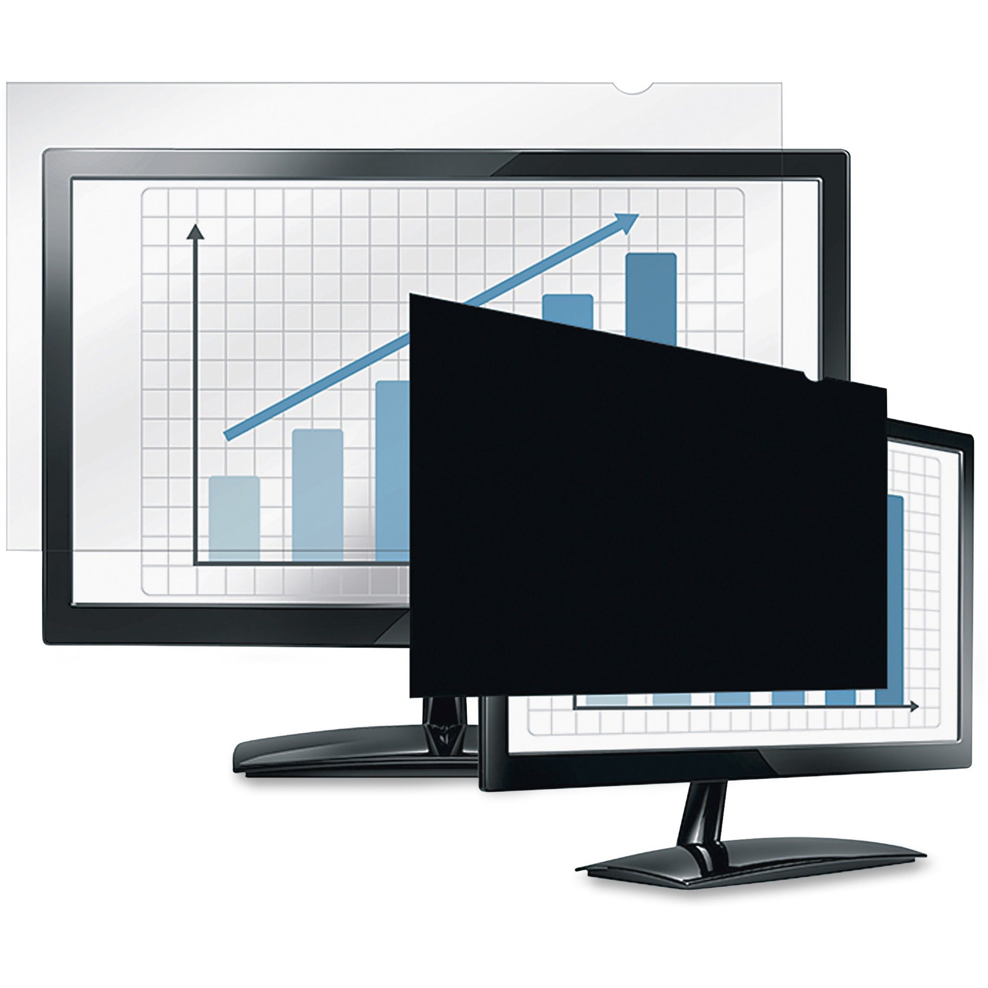 Fellowes PrivaScreen Blackout Privacy Filter Black - For 24" Widescreen LCD Monitor, Notebook - 16:9 - Fingerprint Resistant, Scratch Resistant - Polyethylene - 1 Each - TAA Compliant