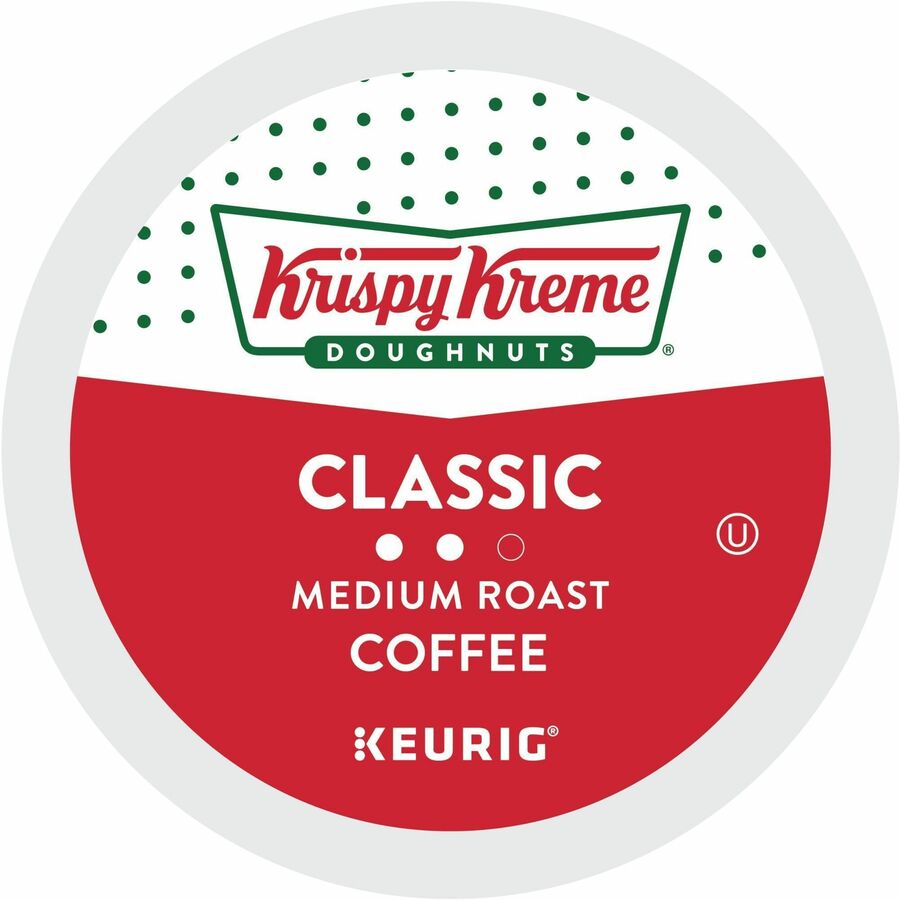Krispy Kreme K-Cup, Pod Classic Coffee, Keurig Single Serve K-Cup Pods, Medium Roast, 24 Count - Compatible with Keurig Brewer - Regular - Medium - K-Cup, Pod - Classic - Kosher - 24 / Pack