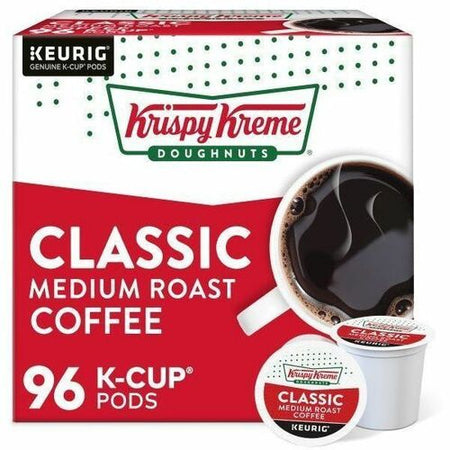 Krispy Kreme K-Cup, Pod Classic Coffee, Keurig Single Serve K-Cup Pods, Medium Roast, 24 Count - Compatible with Keurig Brewer - Regular - Medium - K-Cup, Pod - Classic - Kosher - 24 / Pack
