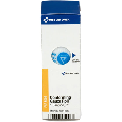 First Aid Only Gauze Roll Bandage - 3’’ x 12 ft - White - 1/Box - Bandages & Wraps