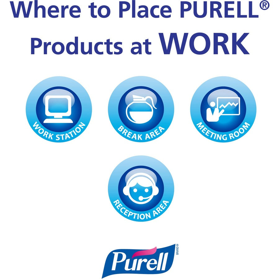 PURELL® Hand Sanitizer Gel - 12 fl oz - Pump Bottle Dispenser - Kill Germs - Hand, Skin - Clear - Non-sticky, Residue-free - 12 / Carton