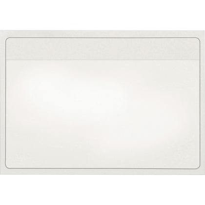 Cardinal® Self-Adhesive Polypropylene Pockets: 3.6’’ x 5.3’’ - 100 mil - Clear - 100/Box - Index Cards & Accessories