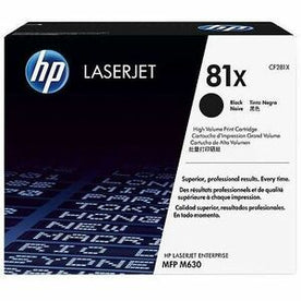HP 81X (CF281X) Original High Yield Laser Toner Cartridge - Single Pack - Black - 1 Each - Large