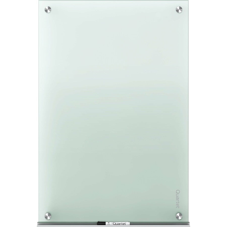 Quartet Infinity Glass Dry-Erase Whiteboard - 24" (2 ft) Width x 18" (1.5 ft) Height - Frost Tempered Glass Surface - Horizontal/Vertical - 1 Each