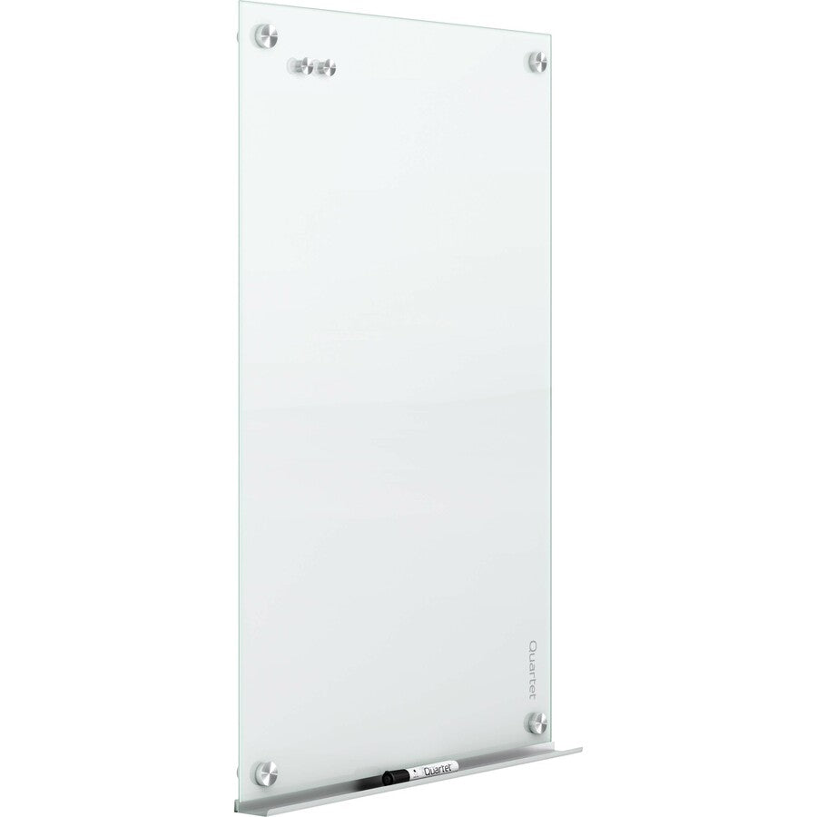 Quartet Infinity Glass Magnetic Dry-Erase Board - 72" (6 ft) Width x 48" (4 ft) Height - White Tempered Glass Surface - White Frame - Horizontal/Vertical - Magnetic - 1 Each