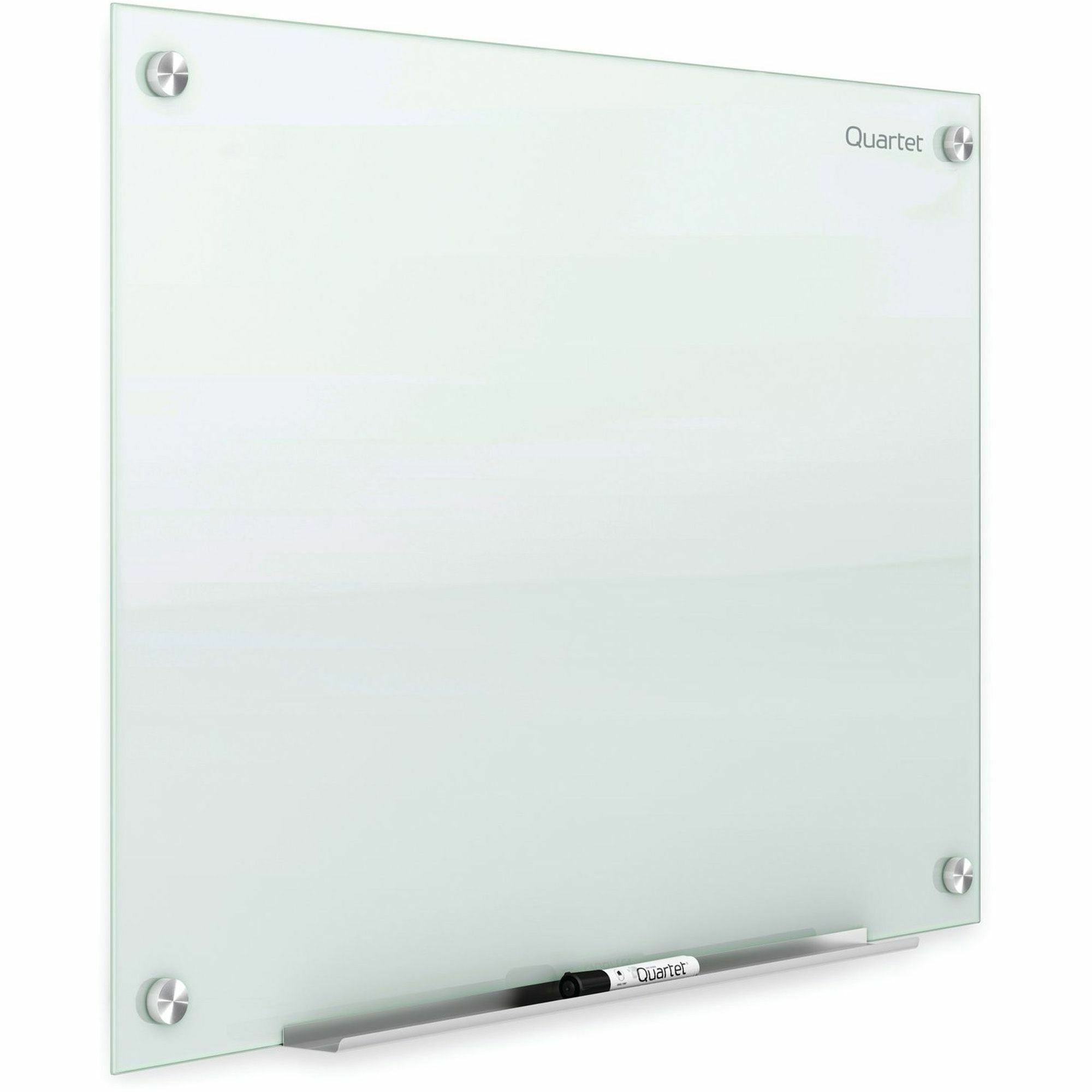 Quartet Infinity Glass Magnetic Dry-Erase Board - 72" (6 ft) Width x 48" (4 ft) Height - White Tempered Glass Surface - White Frame - Horizontal/Vertical - Magnetic - 1 Each
