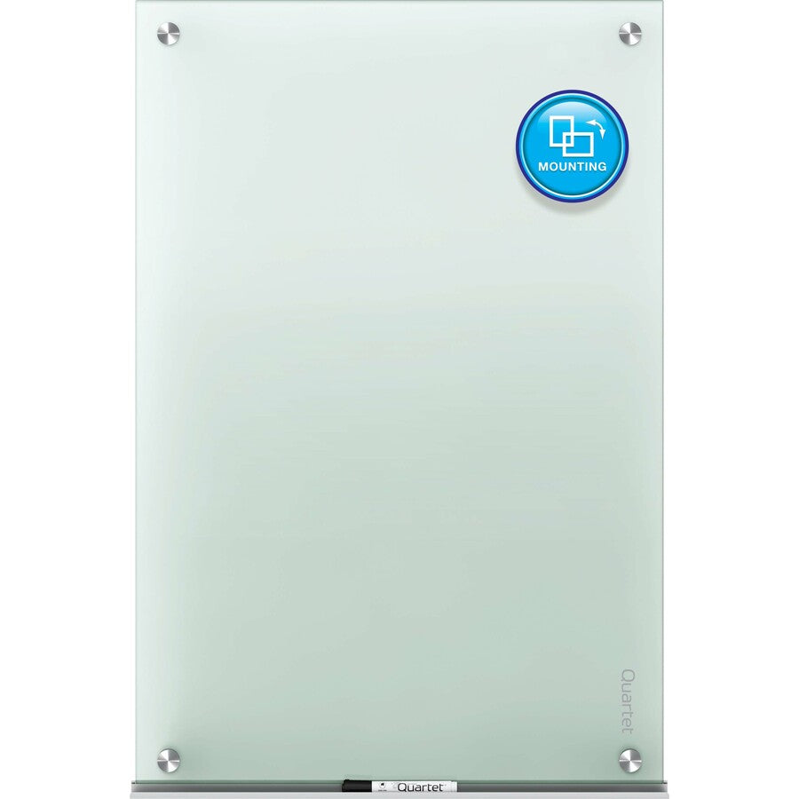 Quartet Infinity Glass Dry-Erase Whiteboard - 72" (6 ft) Width x 48" (4 ft) Height - Frost Tempered Glass Surface - Horizontal/Vertical - 1 Each