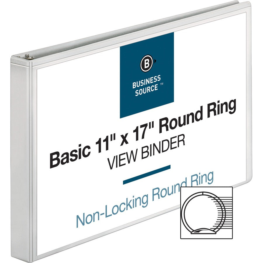 Business Source Tabloid-size Round Ring Reference Binder - Organize Large Documents Efficiently