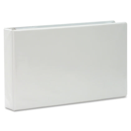 Business Source Tabloid-size Round Ring Reference Binder - Durable 2’’ Capacity White - Presentation / View Binders