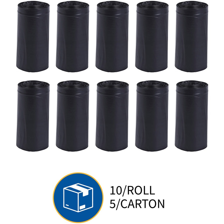 Genuine Joe Slim Jim 23-gallon Can Liners - Medium Size - 23 gal Capacity - 43" Length x 28.50" Width - Low Density - Black - Office Waste, Food - Recycled - 150 / Carton