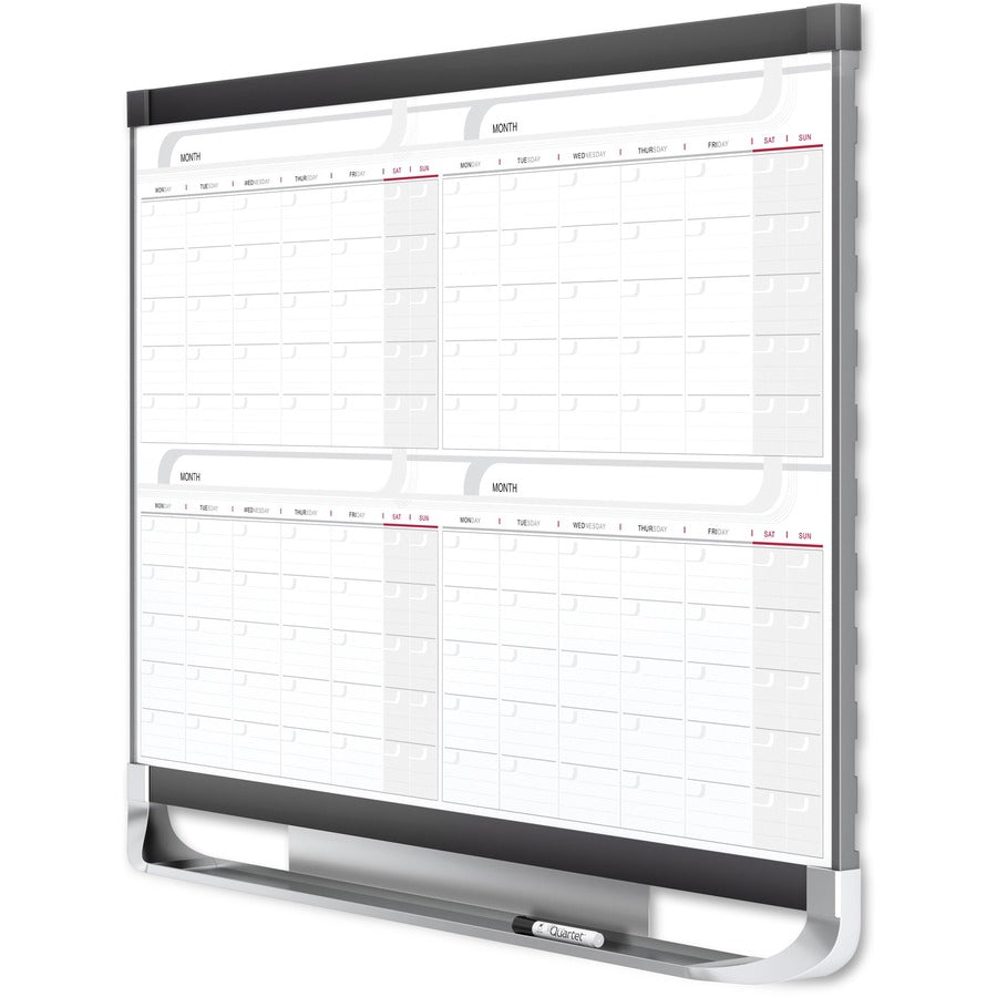 Quartet Prestige 2 Magnetic Calendar Total Erase Whiteboard - Left