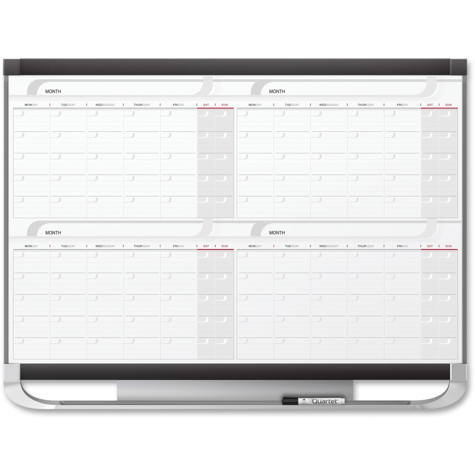 Quartet Prestige 2 Magnetic Calendar Total Erase Whiteboard - 2000