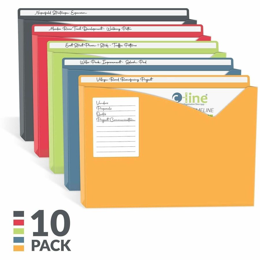 C-Line Full Tab Cut Letter File Jacket - Alternate-Image1