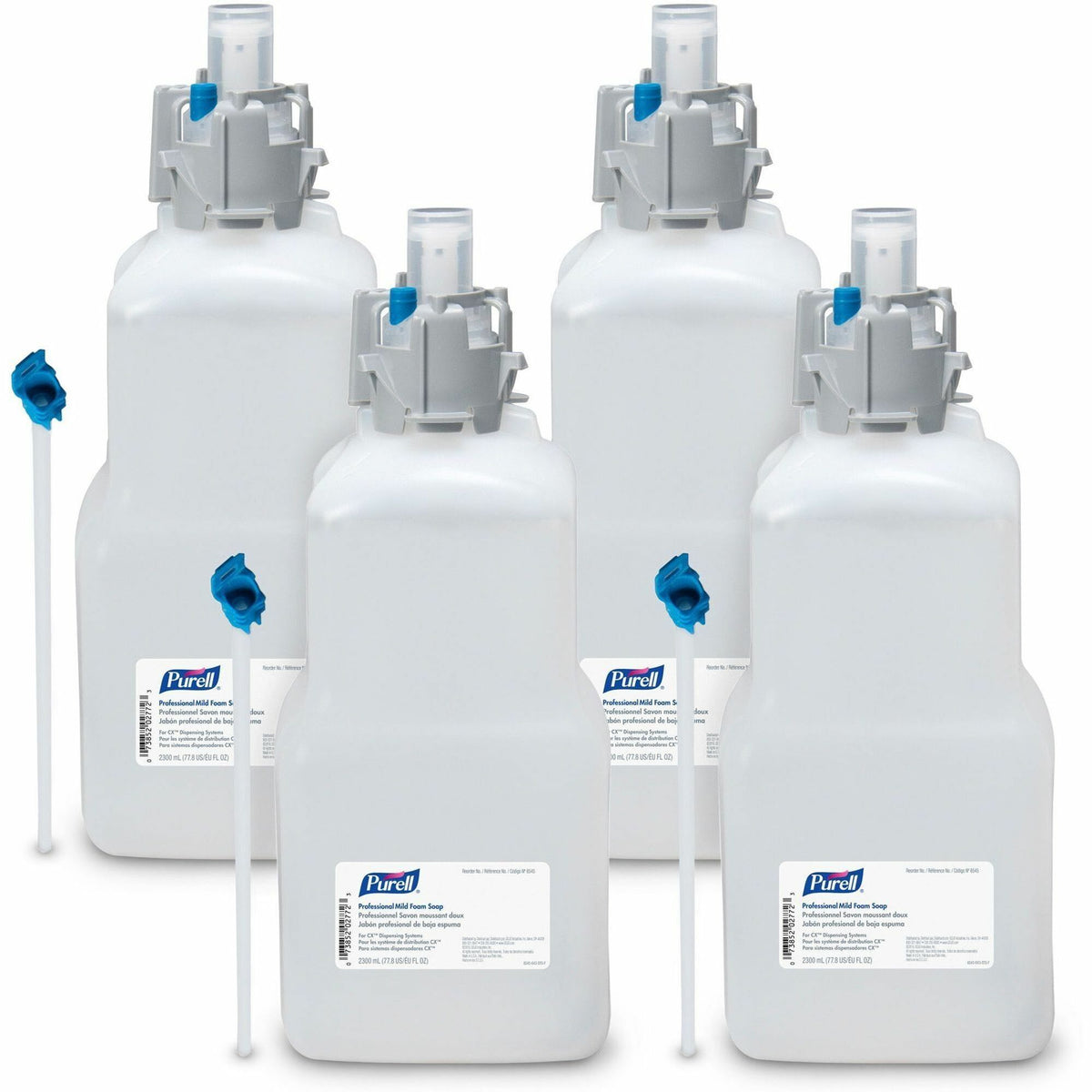 PURELL® Professional Mild Foam Soap Refill - 2.43 Quart - Kills Germs - Fragrance Dye Paraben Phthalate-Free - 4/Carton
