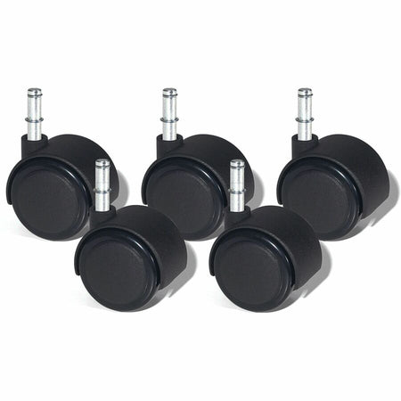 Lorell Premium Soft Dual-Wheel Casters Set - Left