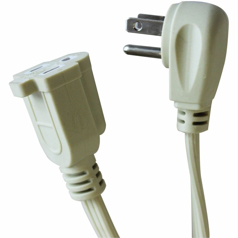 Compucessory Heavy Duty Indoor Extension Cord - 14 Gauge - 125 V AC / 15 A - Beige - 9 ft Cord Length - 1 Each