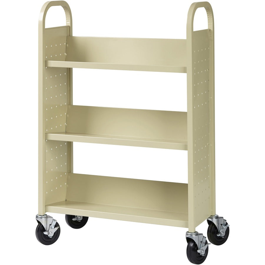 Lorell Single-sided Book Cart - Left