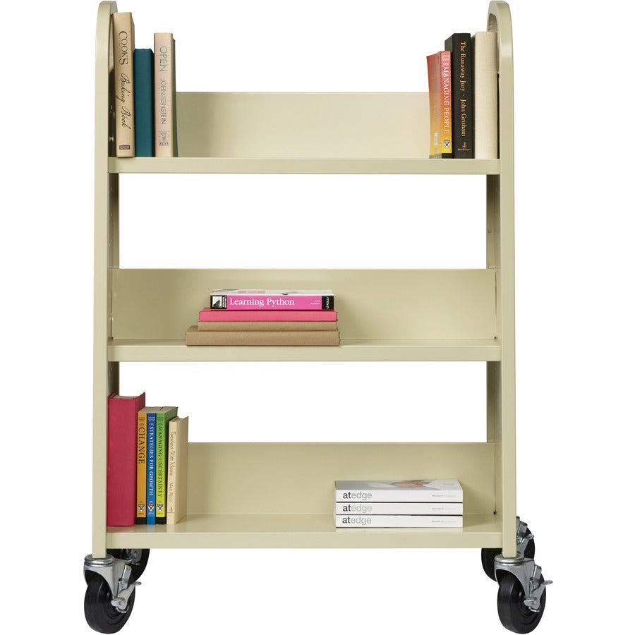 Lorell Single-sided Book Cart - Front