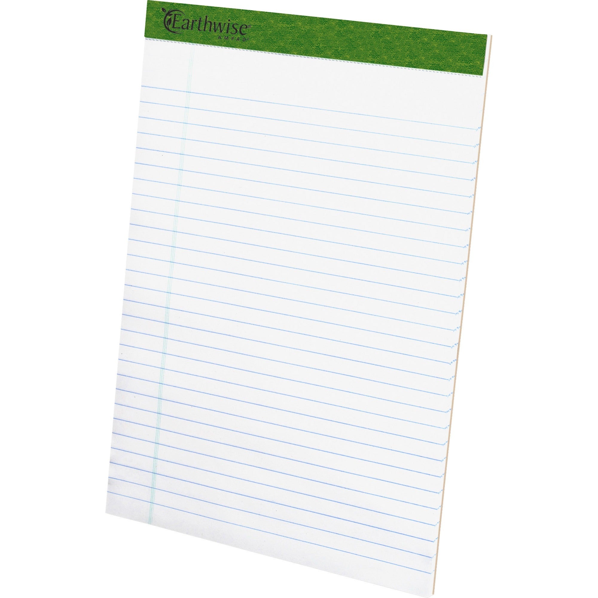 TOPS Recycled Perforated Legal Writing Pads - 50 Sheets - 0.34" Ruled - 15 lb Basis Weight - 8 1/2" x 11 3/4" Sheet Size - Environmentally Friendly, Perforated - Recycled - 1 Dozen