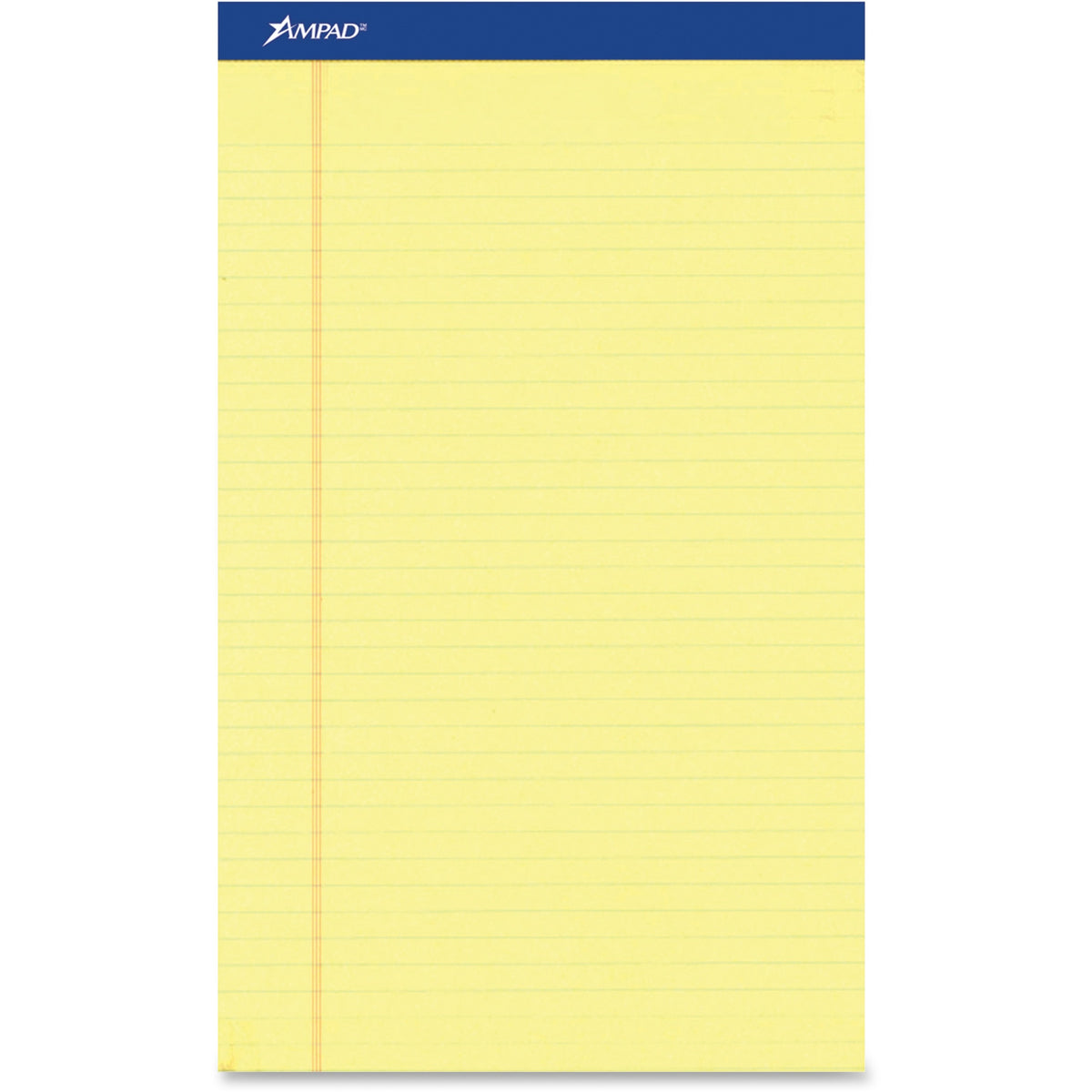 Ampad Perforated Ruled Pads - Letter - 50 Sheets - Stapled - 0.34" Ruled - Letter - 8 1/2" x 11" Sheet Size x 8.5" Width x 11.8" Length - Dark Blue Binding - Sturdy Back, Chipboard Backing, Perforated, Tear Resistant - 1 Dozen