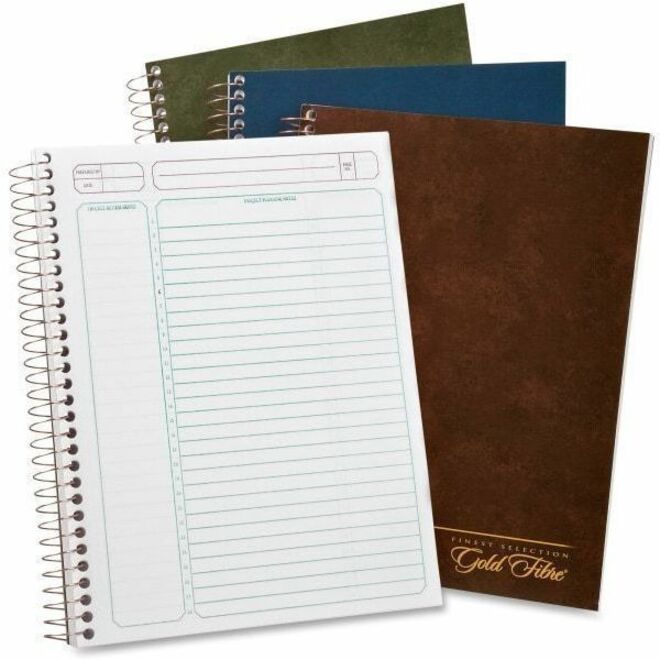 TOPS Ampad Gold Fibre Project Planner, 9 1/2" x 7 1/4" , Assorted Colors - Small - 7 1/4" x 2/5" Sheet Size - White Sheet - Wire Bound - Assorted Cover - 0.4" Height x 7.3" Width